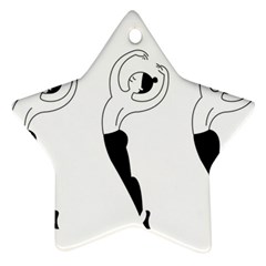 Classical Ballet Dancers Star Ornament (two Sides)