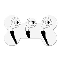 Classical Ballet Dancers Dog Tag Bone (two Sides) by Mariart