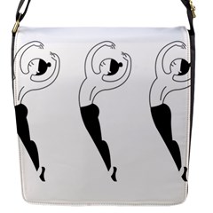 Classical Ballet Dancers Flap Closure Messenger Bag (s)