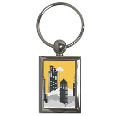 Minimal Skyscrapers Key Chain (rectangle)