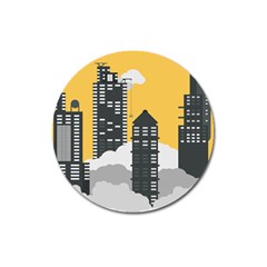 Minimal Skyscrapers Magnet 3  (round) by Alisyart