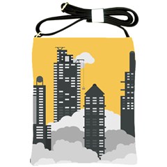 Minimal Skyscrapers Shoulder Sling Bag by Alisyart