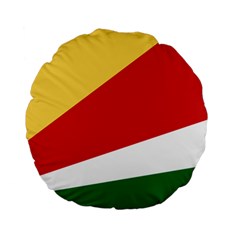 Seychelles Flag Standard 15  Premium Flano Round Cushions by FlagGallery