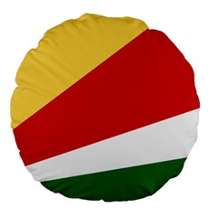 Seychelles Flag Large 18  Premium Flano Round Cushions by FlagGallery