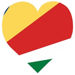 Seychelles Flag Wooden Puzzle Heart by FlagGallery