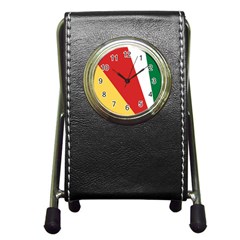 Seychelles-flag12 Pen Holder Desk Clock by FlagGallery