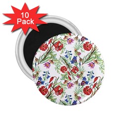 Flowers Pattern 2 25  Magnets (10 Pack)  by goljakoff