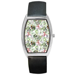 Green Flora Barrel Style Metal Watch by goljakoff