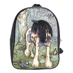 Foal At Pear Wood - By Larenard School Bag (xl)