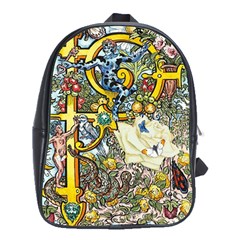 The Illustrated Alphabet - P - By Larenard School Bag (xl) by LaRenard