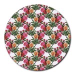 Flowers pattern Round Mousepads Front