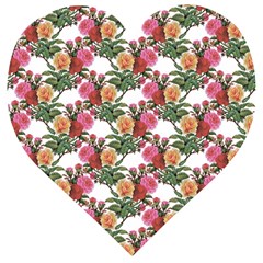 Flowers Pattern Wooden Puzzle Heart by goljakoff