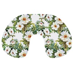 Summer Flowers Travel Neck Pillow by goljakoff
