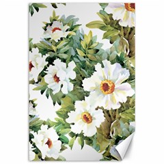 White Flowers Canvas 24  X 36  by goljakoff