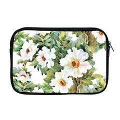 White Flowers Apple Macbook Pro 17  Zipper Case by goljakoff