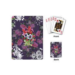 Purple Flowers Playing Cards Single Design (mini) by goljakoff