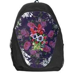 Purple Flowers Backpack Bag by goljakoff