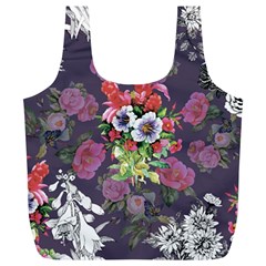Purple Flowers Full Print Recycle Bag (xl) by goljakoff