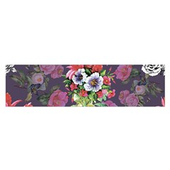 Purple Flowers Satin Scarf (oblong) by goljakoff