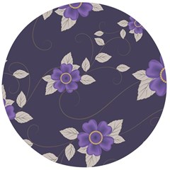 Purple Flowers Wooden Bottle Opener (round) by goljakoff