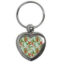 Tropical Flowers Key Chain (heart) by goljakoff