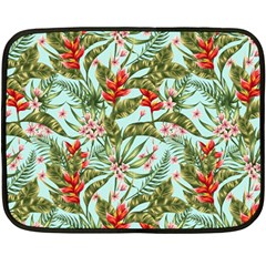 Tropical Flowers Fleece Blanket (mini) by goljakoff