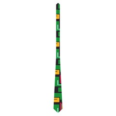 Rectangles On A Green Background                                                        Necktie by LalyLauraFLM