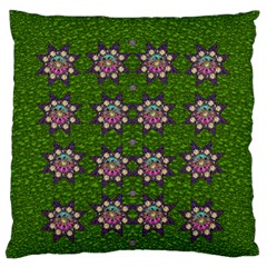 Star Over The Healthy Sacred Nature Ornate And Green Standard Flano Cushion Case (one Side) by pepitasart