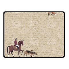 Foxhunt Horse And Hound Fleece Blanket (small) by Abe731