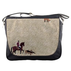 Foxhunt Horse And Hound Messenger Bag by Abe731