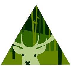 Forest Deer Tree Green Nature Wooden Puzzle Triangle by HermanTelo