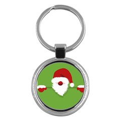 Santa Claus Hat Christmas Key Chain (round)