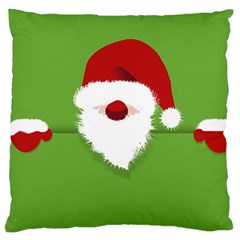 Santa Claus Hat Christmas Standard Flano Cushion Case (one Side) by Mariart