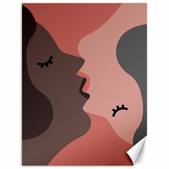 Illustrations Of Love And Kissing Women Canvas 12  X 16 