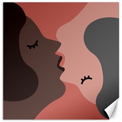 Illustrations Of Love And Kissing Women Canvas 20  X 20 