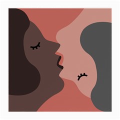Illustrations Of Love And Kissing Women Medium Glasses Cloth