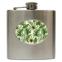 Green Leaves Hip Flask (6 Oz) by goljakoff