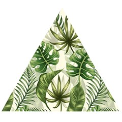 Green Leaves Wooden Puzzle Triangle by goljakoff