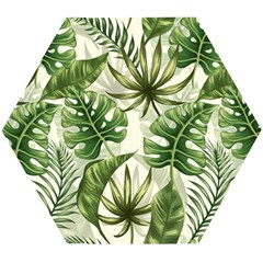 Green Leaves Wooden Puzzle Hexagon by goljakoff