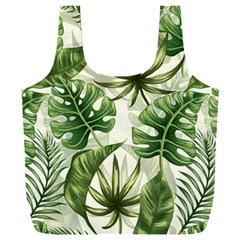 Green Leaves Full Print Recycle Bag (xxl) by goljakoff