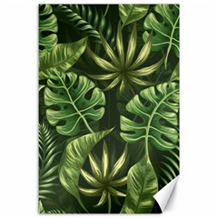 Green Leaves Canvas 24  X 36  by goljakoff