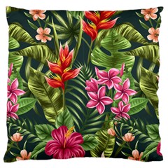 Tropical Flowers Standard Flano Cushion Case (two Sides) by goljakoff