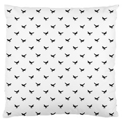 Birds Flying Motif Silhouette Print Pattern Standard Flano Cushion Case (Two Sides)