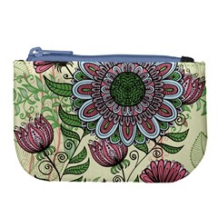 Flower Mandala Large Coin Purse by goljakoff