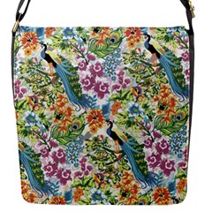 Peacock Pattern Flap Closure Messenger Bag (s) by goljakoff