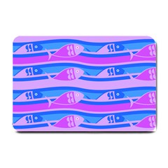 Fish Texture Blue Violet Module Small Doormat 