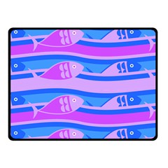 Fish Texture Blue Violet Module Fleece Blanket (small)