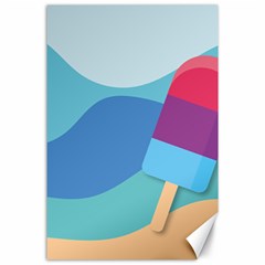 Ice Summer Beach Sea Dessert Canvas 24  X 36  by HermanTelo