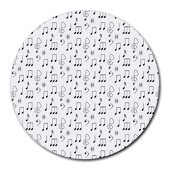 Music Notes Wallpaper Round Mousepads