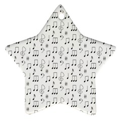 Music Notes Wallpaper Ornament (star)